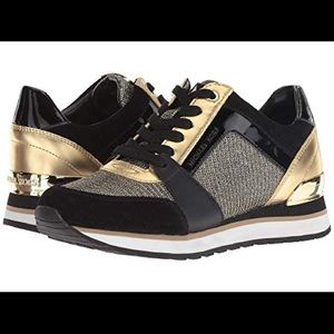 Michael Kors Billie Glitter Chain Trainer 8.5 NEW
